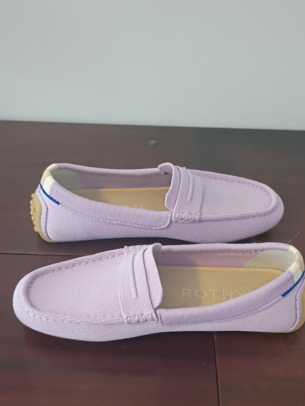 Rothy's Orchid Driver Canvas Slip-On Loafers. Size 6.5 - Picture 3 of 5
